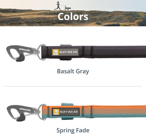 Ruffwear, Front Range Short Traffic Leash with Padded Handle, 15-inch (38cm) Durable Short Dog Lead for Training and Walking, Basalt Gray...