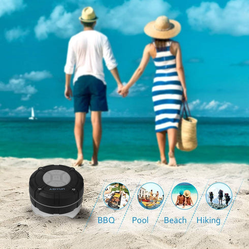 Shower Speaker, IPX7 Waterproof Bluetooth Speaker, Loud HD Sound, Portable Wireless Speaker with Suction Cup & Sturdy Hook, Built-in Mic, for Show...