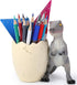 Dinosaur Pencil Holder, Large Capacity eggshell Pen Holder for Desk Resin Desk Organizer Decorative Accessories, Suitable Office Classroom Home, C...