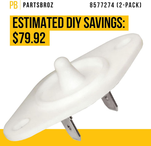 WP8577274 8577274 Dryer Thermistor Fuse Whirlpool 3976615 Kenmore Maytag Duet Thermal Part Thermostat AP6013514 PS11746740 Compatible GEW9200LW0 MEDB765FW0 MED9700SQ0 110.87572602 110.87088601