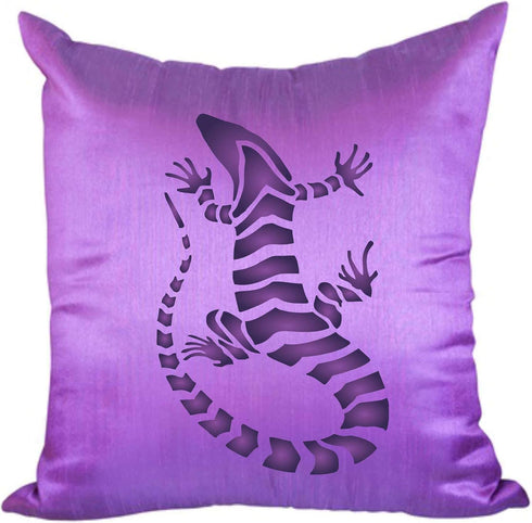 Striped Lizard, 6.5 x 10.5 inch (L) - Banded Gecko Reptile Stencils for Painting Template...