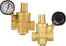 DN15 Brass Adjustable Water Pressure Regulator Reducer with Gauge Meter Combo for RV RV Plumbing and Hoses from High Pressure City Water...