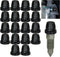18PCS Black Brake Dust Cover, Rubber Dust Stem Cover, Grease Fitting Caps, Brake Caliper Bleeder Cap, Brake Bleeder Screw Cap, Rubber Dust Cover f...