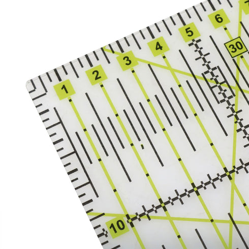6X 6-inch Quilting Ruler Square Non-Slip Acrylic Quilting Ruler Suitable for Quilting, Sewing and DIY Craft Fabric Cutting Ruler -1PCS...