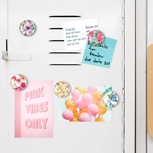 MORCART 30Pcs Refrigerator Magnets Fridge Magnets, Flower Fridge Decoration Sticker, Magnets for Kitchen Fridge, Locker Whiteboard, Office, Dishwa...