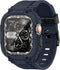 amBand Bands Case Screen Protector Compatible with Apple Watch Ultra 2/1 49mm, M1 Sport Series Rugged Cover Strap and 9H Tempered Glass Film, Prot...