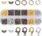Olylkx 720pcs Lobster Claw Clasps, Bead Tips Knot Covers, Open Jump Ring Connectors, Jewelry Making Accessories Set (12 Styles)...