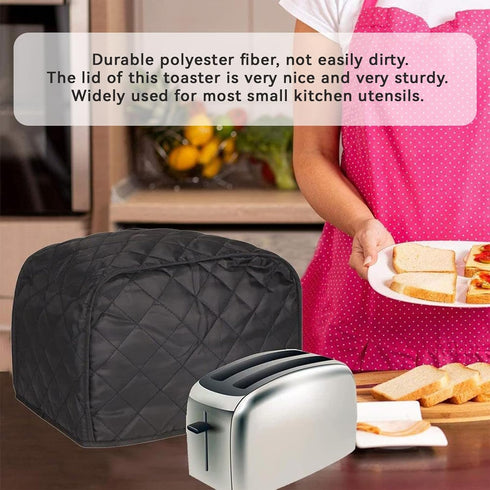 Two Slice Bread Machine Cover, Universal Size Kitchen Appliance Cover for Bread Machine, Black Bread Machine Cover...