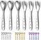 Toddler Utensils, 6 Pieces Stainless Steel Toddler silverware set, Kids Utensils Forks and Spoons, Mirror Polished Smooth Round Tableware and Dish...