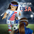 18-Inch-Doll-Clothes and Accessories - WONDOLL World Cup Team USA 18'' Soccer Uniform Outfits includes Headband,Shirt,Shorts, Socks,Shoes and Foot...