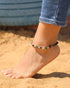 Jewever 7 Chakra Beach Anklet Bracelet for Women Foot Crystals and Healing Stones Balance Yoga Meditation Worry Stone Strand (8.5-10 Inches)...