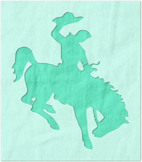 Stencil Stop Cowboy on Bucking Bronco Stencil - Reusable for DIY Projects, Painting, Drawing, Crafts - 14 Mil Mylar Plastic (10.25 x 12 inches)...