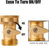 4 Pack High Pressure Brass Hose Nozzle with Hose Shutoff Valve, Garden Water Hose Sprayer Jet Nozzle Power Hose Spray Connectors and Fittings 3/4 ...