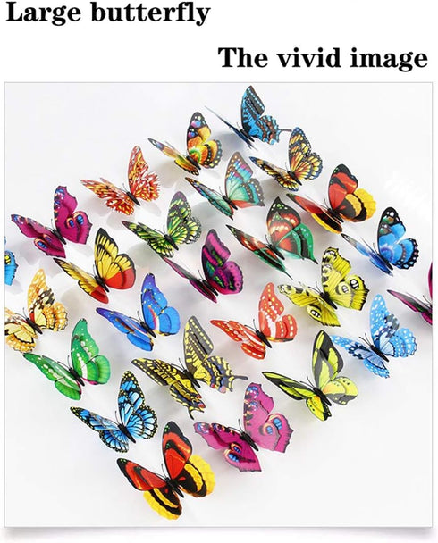 Giant Butterfly Garden Stakes Decorations Outdoor 3D Butterflies Lawn Decorative Yard Decor Patio Accessories Ornaments PVC Gardening Art Christma...