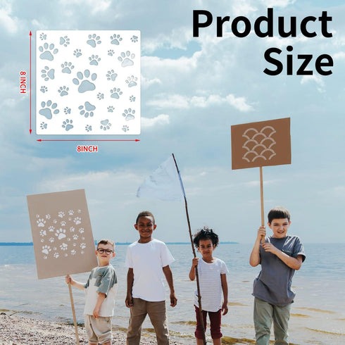 16 Pieces Wall Stencils for Painting, Herringbone Geometric Cubist Modern Wall Stencil, Reusable Templates for Painting on Walls Canvas DIY Craft ...