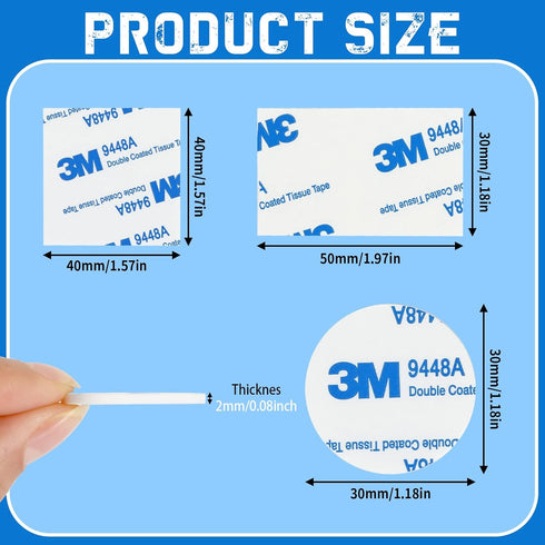 UPINS Double Sided Foam Tape, 60 Pcs Double Sided Tape Heavy Duty Strong Adhesive Double Sided Mounting Tape for Walls Picture Poster Crafts Black...