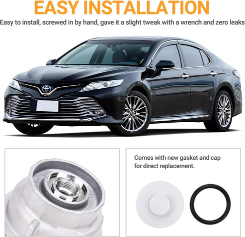 15620-31060 Oil Filter Housing Cap Assembly for Toyota Tundra Rav4 4Runner Camry Highlander Tacoma Avalon Sienna Venza Lexus RX350 Oil Filter Hous...