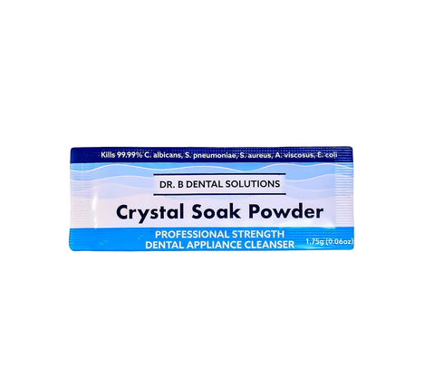 Dr. B Dental Solutions Powder Crystal Soak Cleanser, Ideal for Oral Appliances, Dentures, Night Guards, Retainers, Aligners, and Sleep Apnea Devic...
