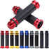 Universal 7/8" 22mm Motorcycle Handlebar Grips - Gel Rubber Compatible with Chopper, Cruiser, Street, Dirt Bike...