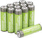 Amazon Basics 12-Pack Rechargeable AA NiMH High-Capacity Batteries, 2400 mAh, Recharge up to 400x Times, Pre-Charged...