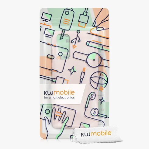 kwmobile Case Compatible with Samsung Galaxy S20 FE Case - Soft Slim Protective TPU Silicone Cover - Coconut Swirl...