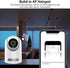 Indoor Security Camera 1080P, Pet Camera with Phone App, 2.4G WiFi Cameras for Home Security, Dog/Baby Monitor with Pan Tilt, 2-Way Talk, Human De...