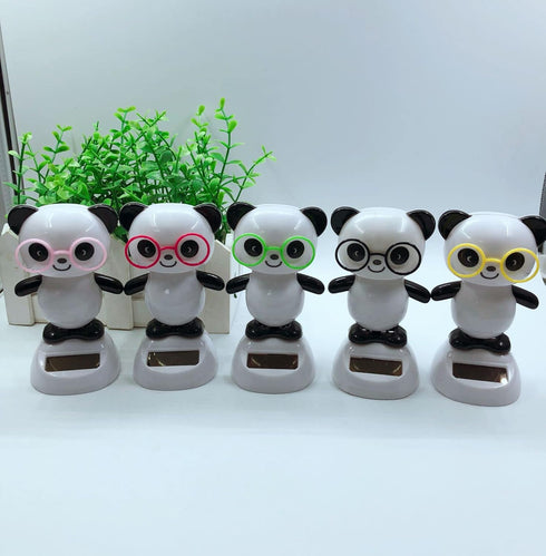 Black and White Solar Dancing Panda Bear Tiger - Shaking Dancing, Car Dashboard Ornament, Dancing Animal Figurine for Car Interior Home Desk Decor...