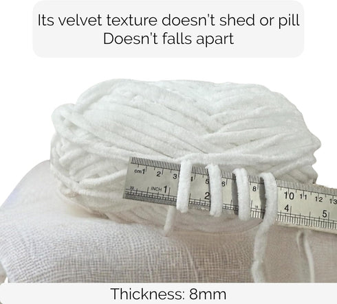 Soft Velvet Yarn Chenille Yarn for Crocheting Super Bulky 100g (74.3 yds) Baby Blanket Yarn for Knitting Amigurumi Yarn Fancy Yarn for Crochet Wea...