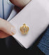 Golden Royal Crown Mens Cufflinks In Gift Case Novelty Crown with Crystals Cufflinks for Men Jewelry for Wedding Party Business Birthday Anniversa...