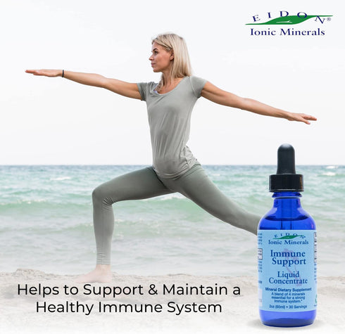 Eidon Ionic Minerals Immune Support Supplement Liquid Concentrate - Immune Booster Mineral Drops with Zinc, Selenium, Sulfur, Support & Maintain I...