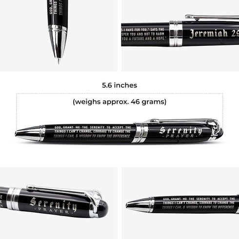 Inkstone Serenity Prayer Engraved Inspirational Gift Pen with Presentation Box Faith Sobriety Recovery Quote Gift...