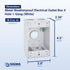 Sigma Electric, White Sigma Engineered Solutions, 14251WH 1/2-Inch 4 Hole 1-Gang Box, No Size...
