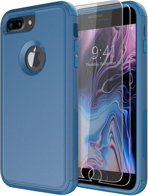 Diverbox Designed for iPhone 8 Plus case iPhone 7 Plus case with Screen Protector Heavy Duty Shockproof Shock-Resistant Cases for Apple iPhone 8 /...