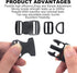32 Pcs 1.5" Plastic Buckles for Straps, Include 8 Quick Side Release Buckle & 8 Tri-glide Slides Clips & 16 D Rings, Adjustable Heavy Duty Backpac...