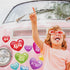 18Pcs Valentine's Day Reflective Car Magnets Cute Conversation Heart Fridge Magnetic Stickers Candy Heart Garage Magnet for Mailbox Metal Door Cab...