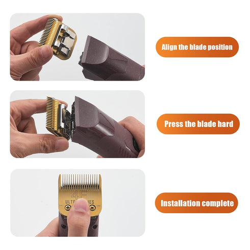 #4FC Clipper Blade Dog Grooming Compatible with Andis Clippers Detachable Carbon Steel Sharp Also Compatible with Wahl/Oster Dog Clippers...