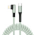 Coil Lightning to USB-C Cable 8ft to 2ft 90 Degree Right Angle Ultra-Strong Mfi Certified Fast Charging Cord Sage......