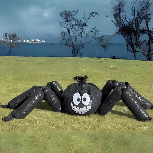 Spooktacular Spider Lawn Bag Decor (Pack of 32) - 30" x 70" - Giant Black & White Bag - Perfect Halloween Display...