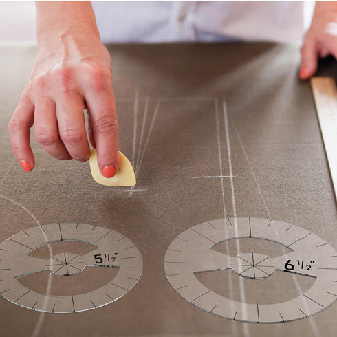 Geyee 5 Pcs Circle Ruler Quilting Template Set Circle Templates for Quilting Circle Rulers Quilt Arc Circle Cutter Ruler, 5 Sizes (Classic)...