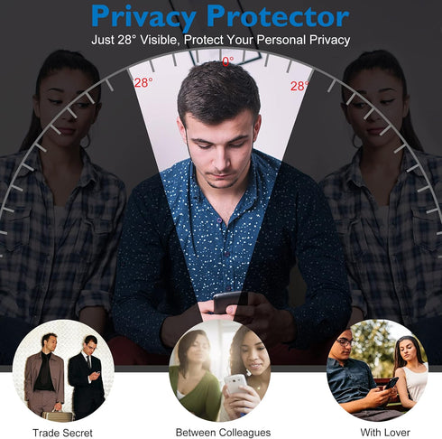 Mothca Anti-Spy Privacy Tempered PET Screen Protector for Samsung Galaxy S21 FE 5G, 2 Pack, Fingerprint ID Compatible, Easy Installation with Fram...