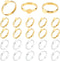 PH PandaHall 40pcs Ring Blanks, 17mm Adjustable Ring Base Blank Tray with 6mm Flat Base, Gold Silver Blank Finger Rings Cabochon Bezel for Rings M...