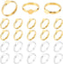 PH PandaHall 40pcs Ring Blanks, 17mm Adjustable Ring Base Blank Tray with 6mm Flat Base, Gold Silver Blank Finger Rings Cabochon Bezel for Rings M...