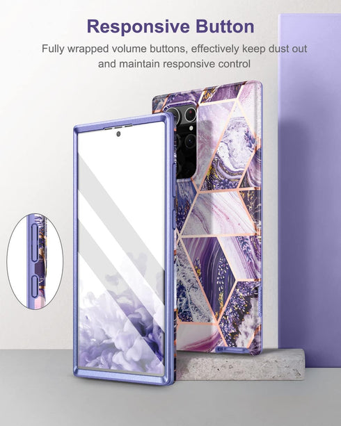 SURITCH for Samsung Galaxy S22 Ultra Case, Built-in Screen Protector for S22 Ultra 5G Case Full Body Protection Shockproof Rugged Bumper Phone Pro...