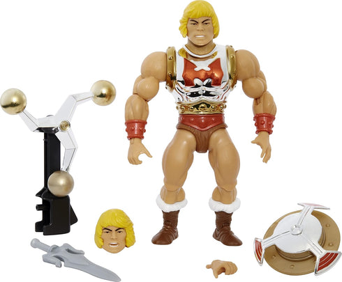 Masters of the Universe Origins Deluxe Action Figure, Flying Fists He-Man, 5.5-in Battle Figures for Storytelling Play and Display, for 6 to 10-Ye...