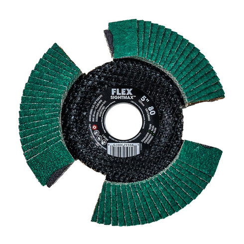 FLEX 5-inch 80 Grit SightMAX Flap Disc, Type 29 - FA302008...