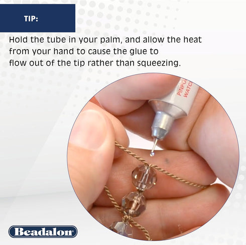 Beadalon G-S Hypo Cement Bead Stringing Glue - Dries Clear, Fine Tip Applicator - Works with Silk Cord, Nymo Thread, Stretchy Elastic Cord, Jewelr...