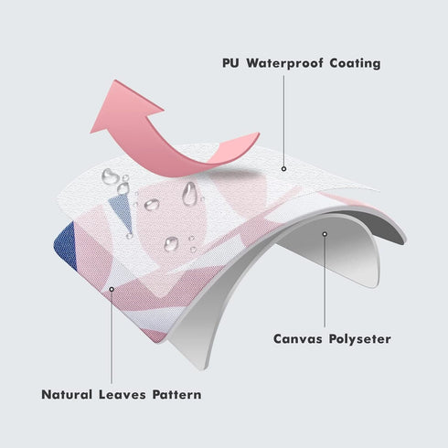 MIULEE Pack of 2 Decorative Outdoor Waterproof Throw Pillow Covers Patio Pillow Cases Natural Leaves Pattern Spring Square Cushion Shams Shell for...