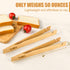 Walfos 2 Pieces Bamboo Toaster Tongs, 8 Inches Long Wood Tongs For Cooking, bamboo tongs with Anti-slip Design, Toast Tongs for Fruits, Bread & Pi...