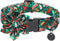DOGWONG Christmas Holiday Dog Collar with Flower, Cute Cotton Dog Collar Green Santa Dog Collar Durable Soft Pet Dog Collar for Small Medium Large...