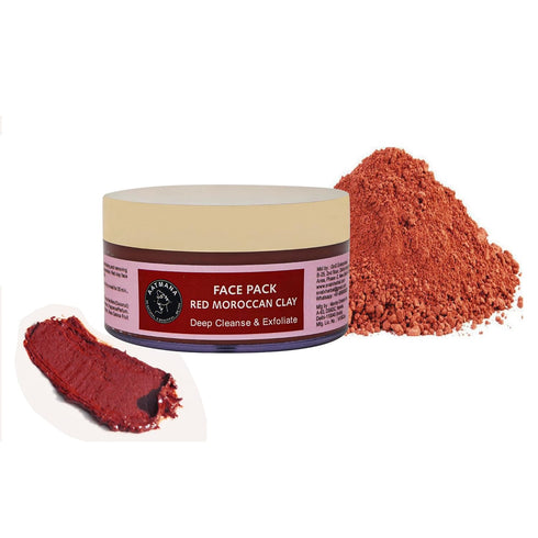 Red Moroccan Clay Face Pack | Skin Firming | Natural Skincare Tightens Skin for Healthier Complexion -250 Grams...